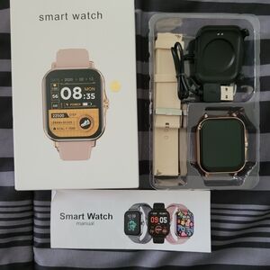 Smart Watch with Rose Gold and Black Finish